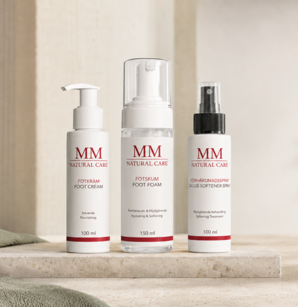 MM Natural Care fotvårdsprodukter